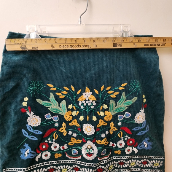 Ladies XL Simplee Embroidered European Folk Art Mini Skirt Boho Cottagecore NWT - Picture 8 of 10